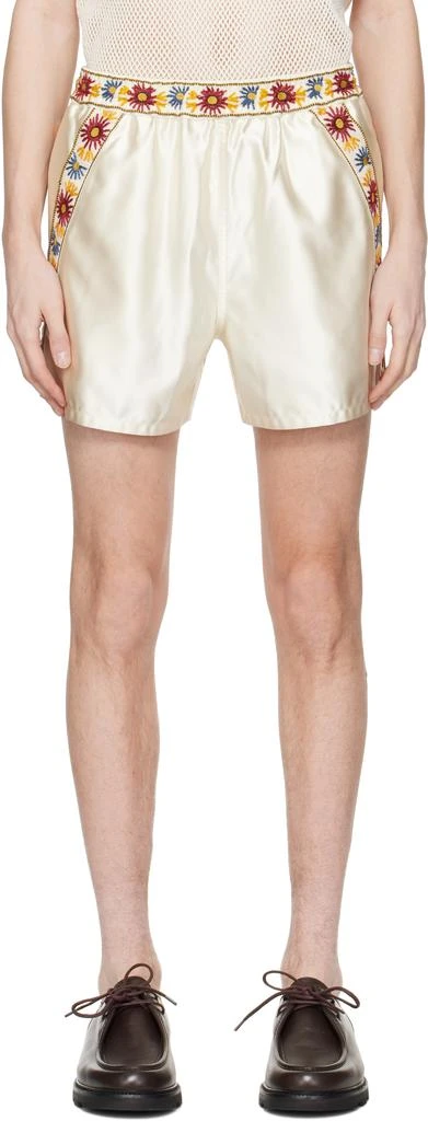 BODE Off-White Candyfloss Shorts