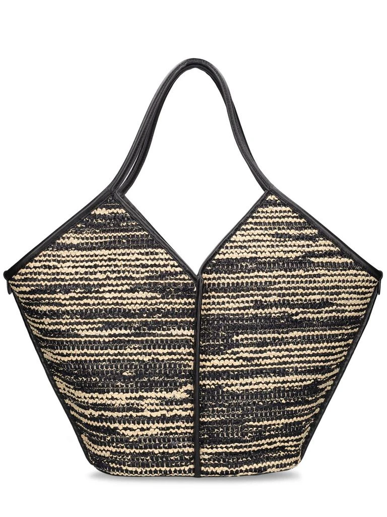 Hereu Calella Two-tone Raffia Tote Bag 1