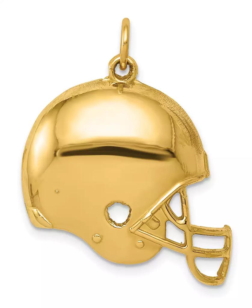 Macy's Football Helmet Pendant in 14k Yellow Gold