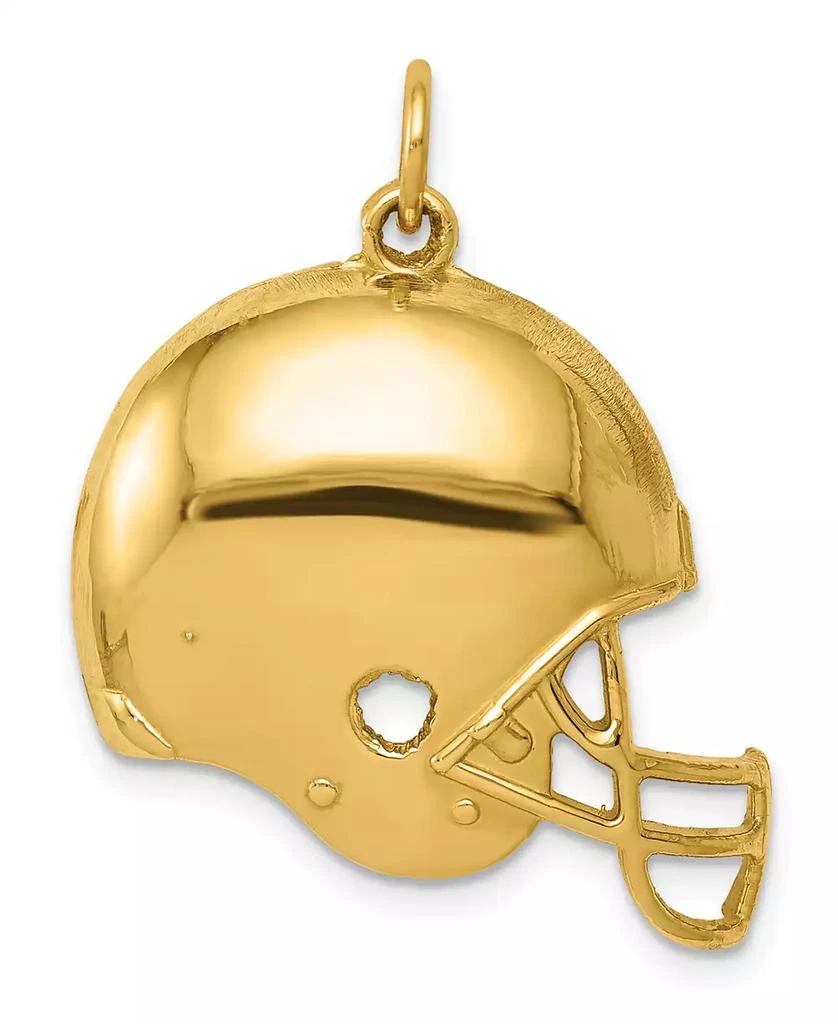 Macy's Football Helmet Pendant in 14k Yellow Gold 1
