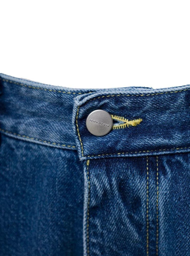 Icon Denim 'Kanye' Blue 5-Pocket Jeans With Logo Patch In Cotton Denim Man 3
