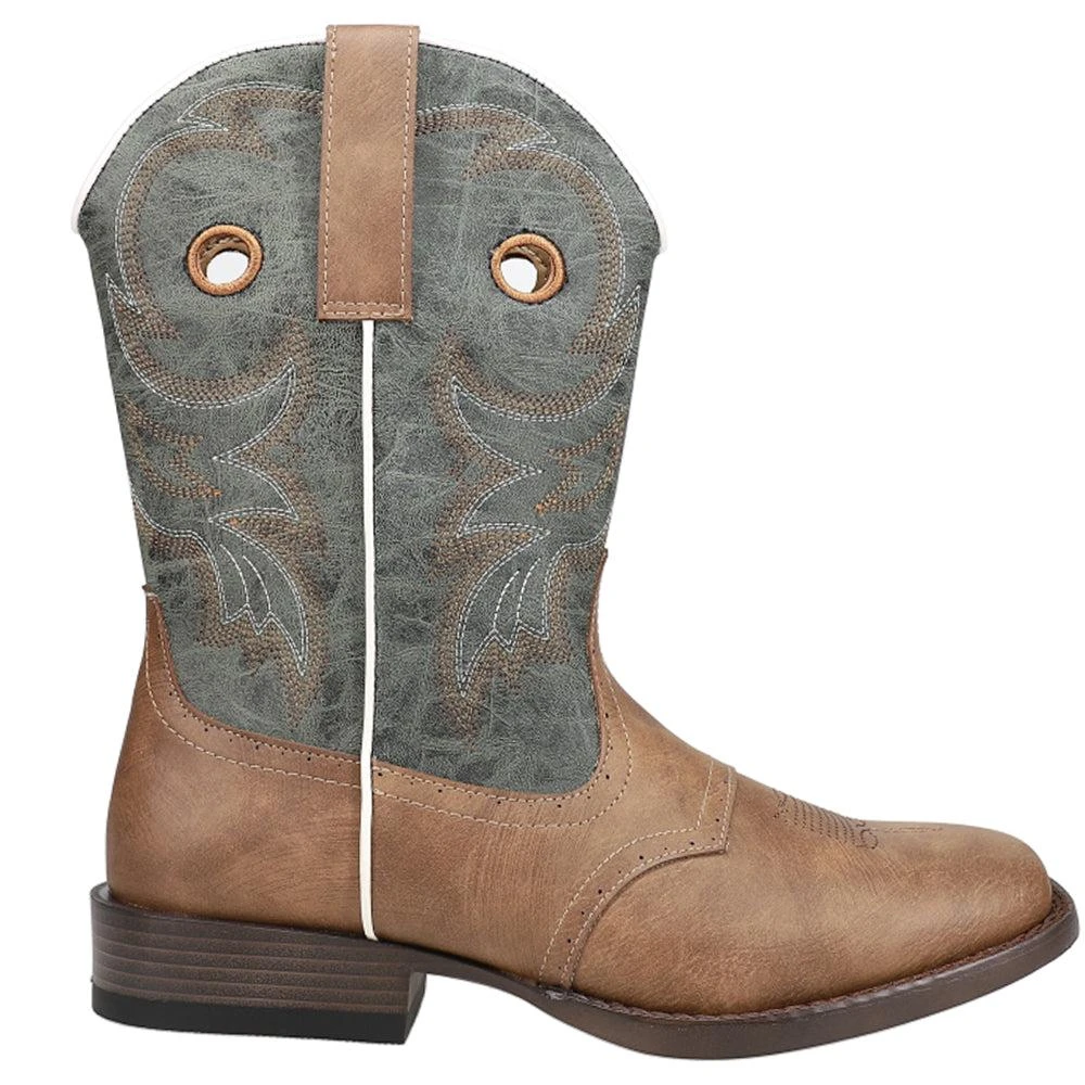 Roper Daniel Embroidered Square Toe Pull On Cowboy Boots 1