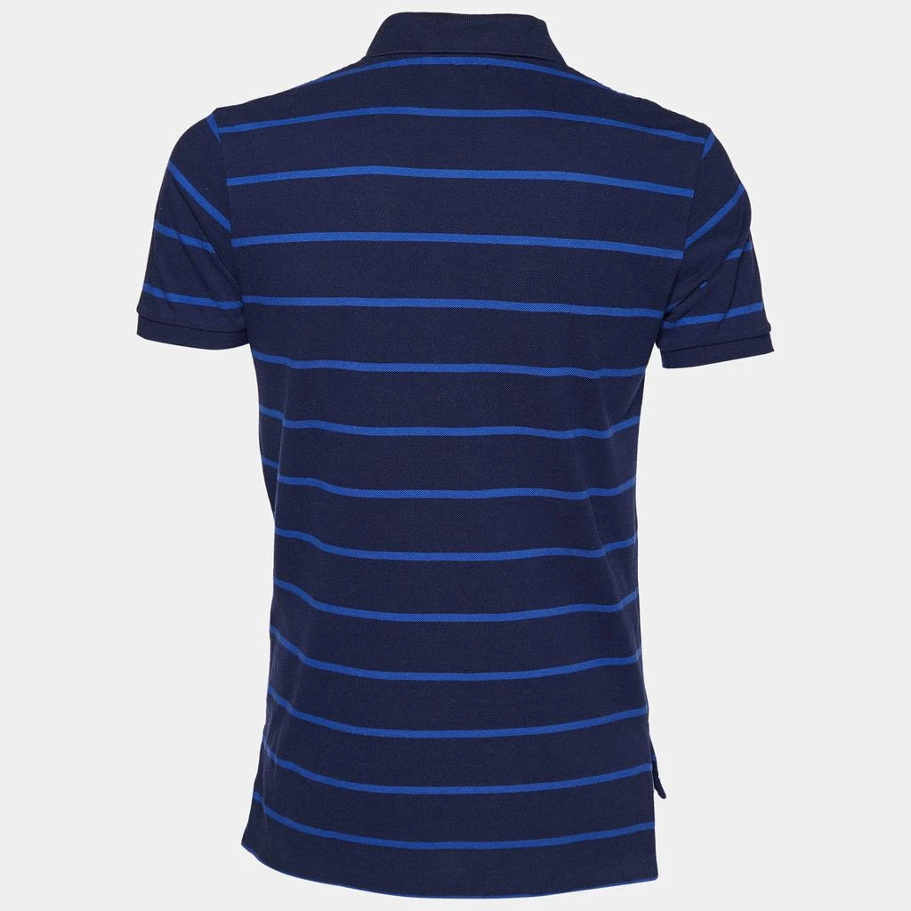 Ralph Lauren Polo Ralph Lauren Navy Blue Striped Cotton Knit Polo T-Shirt L 2