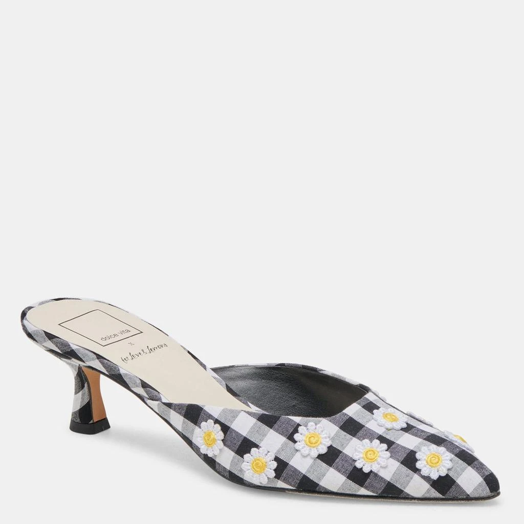 Dolce Vita Lilou Heels Black White Gingham 2