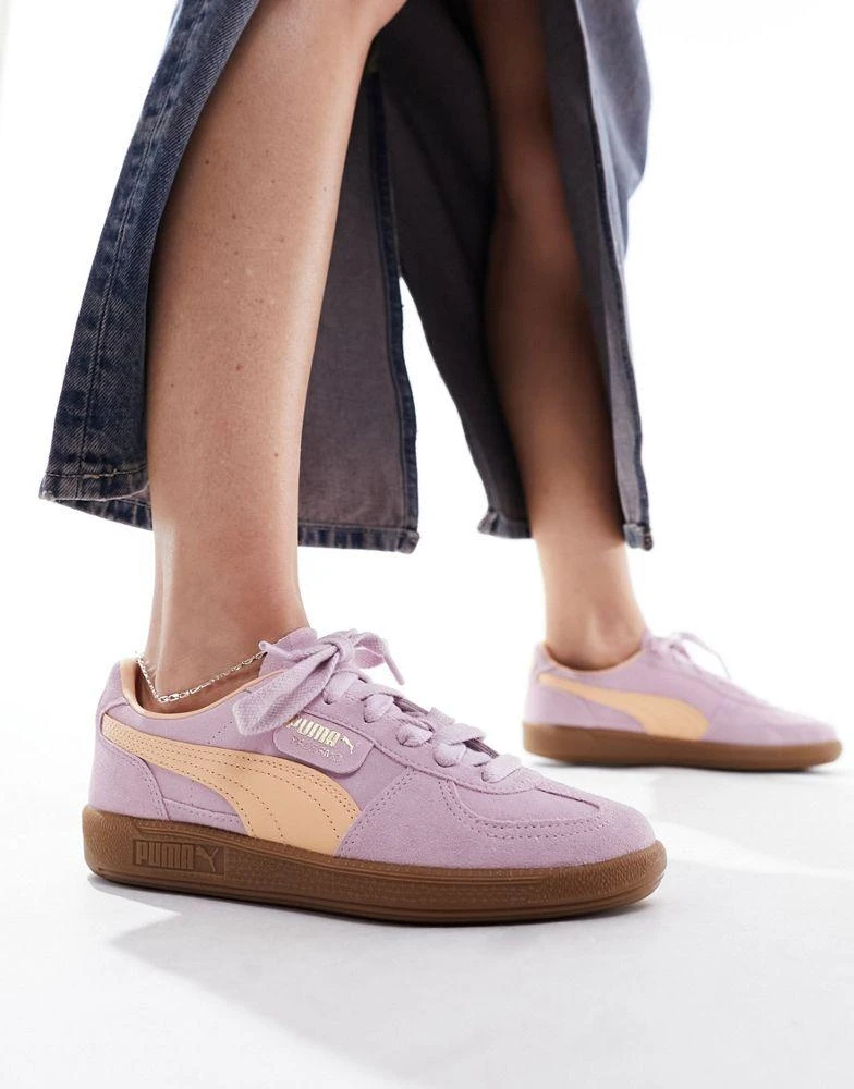 Puma Puma Palermo trainers in lilac and orange 5