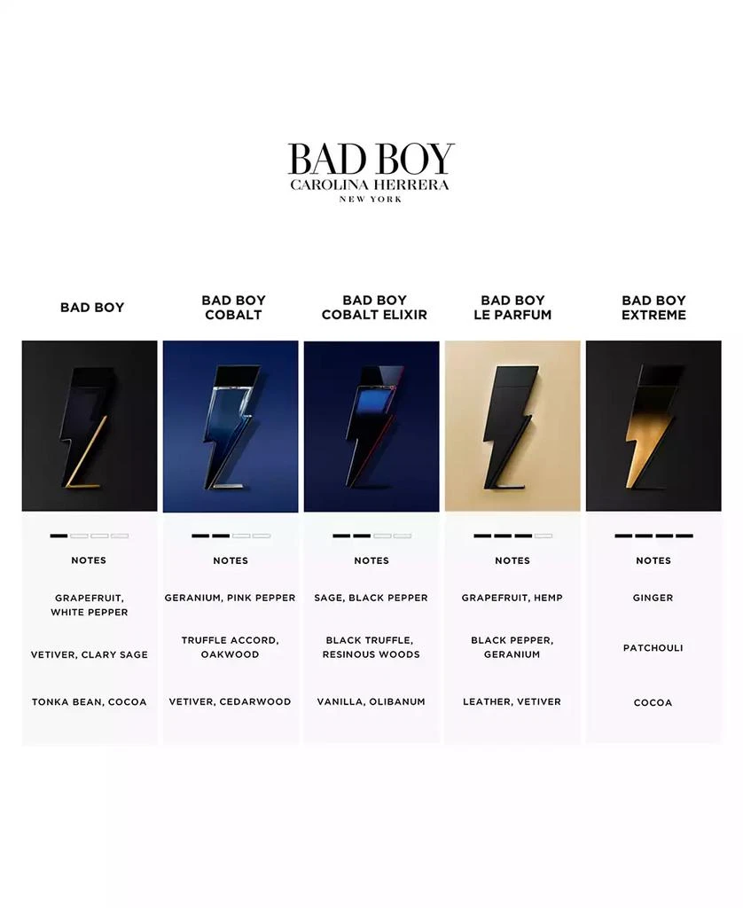Carolina Herrera Men's Bad Boy Cobalt Elixir Eau de Parfum Spray, 5.1 oz. 4