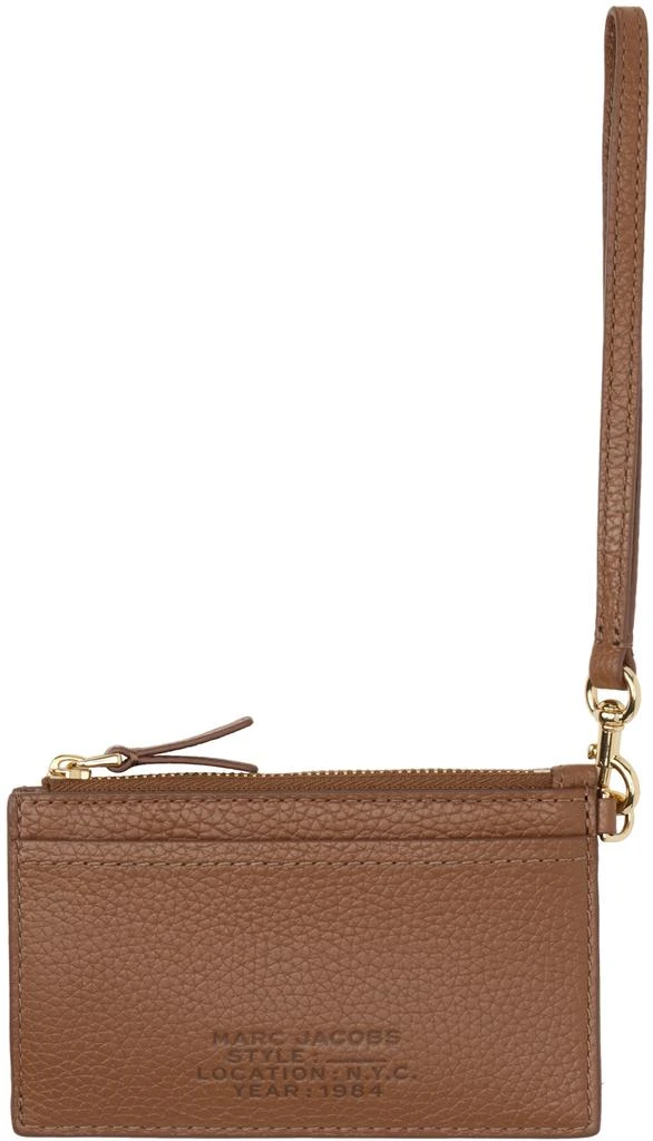Marc Jacobs Brown 'The Leather Top Zip Wristlet' Wallet 1