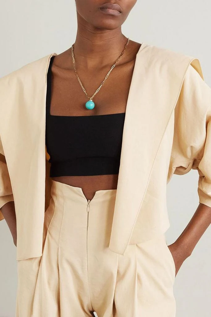 CORTANA Mira cropped layered hemp-blend jacket 3