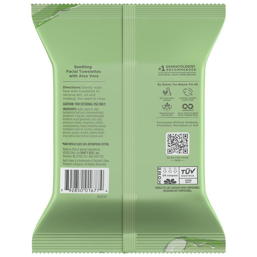 Burt's Bees Soothing Facial Towelettes Aloe Vera
