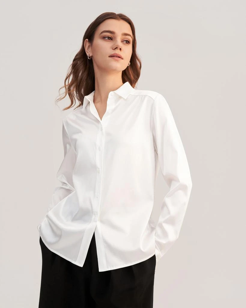 LILYSILK Long Sleeves Collared  Silk Blouse 11