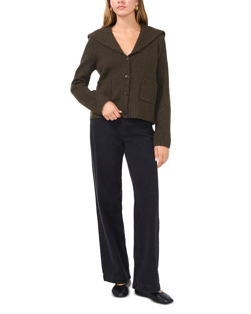 1. State Fold Collar V Neck Cardigan 2