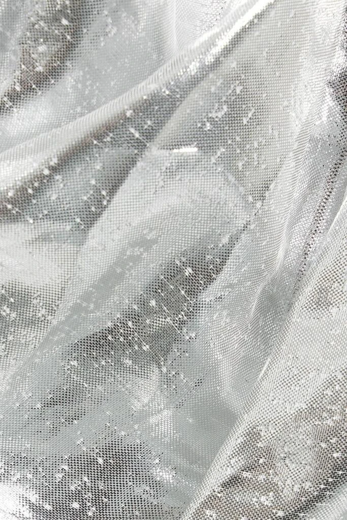 IRO Seiko metallic draped silk-blend mini skirt 4