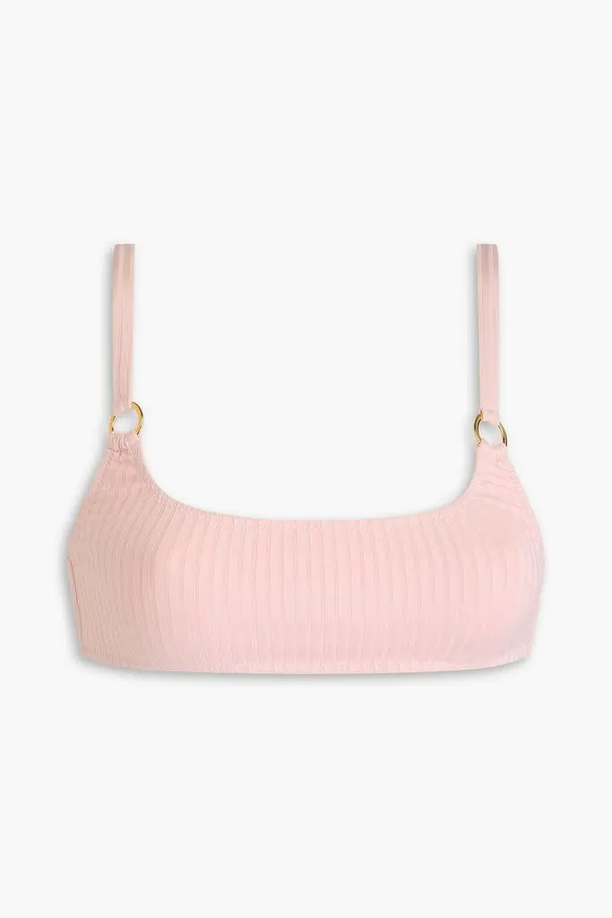 MELISSA ODABASH Bari ring-embellished ribbed bikini top