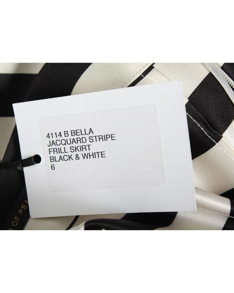 MOTHER OF PEARL Mother Of Pearl Bella Jacquard Stripe Skirt in Black Silk 5