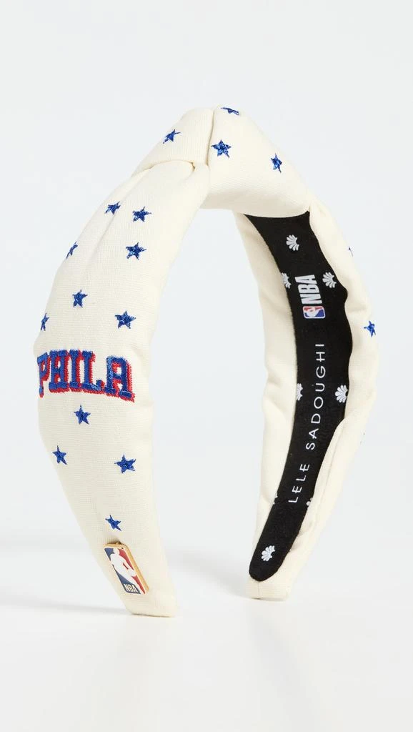 Lele Sadoughi Lele x Philadelphia 76ers Embroidered Headband 1