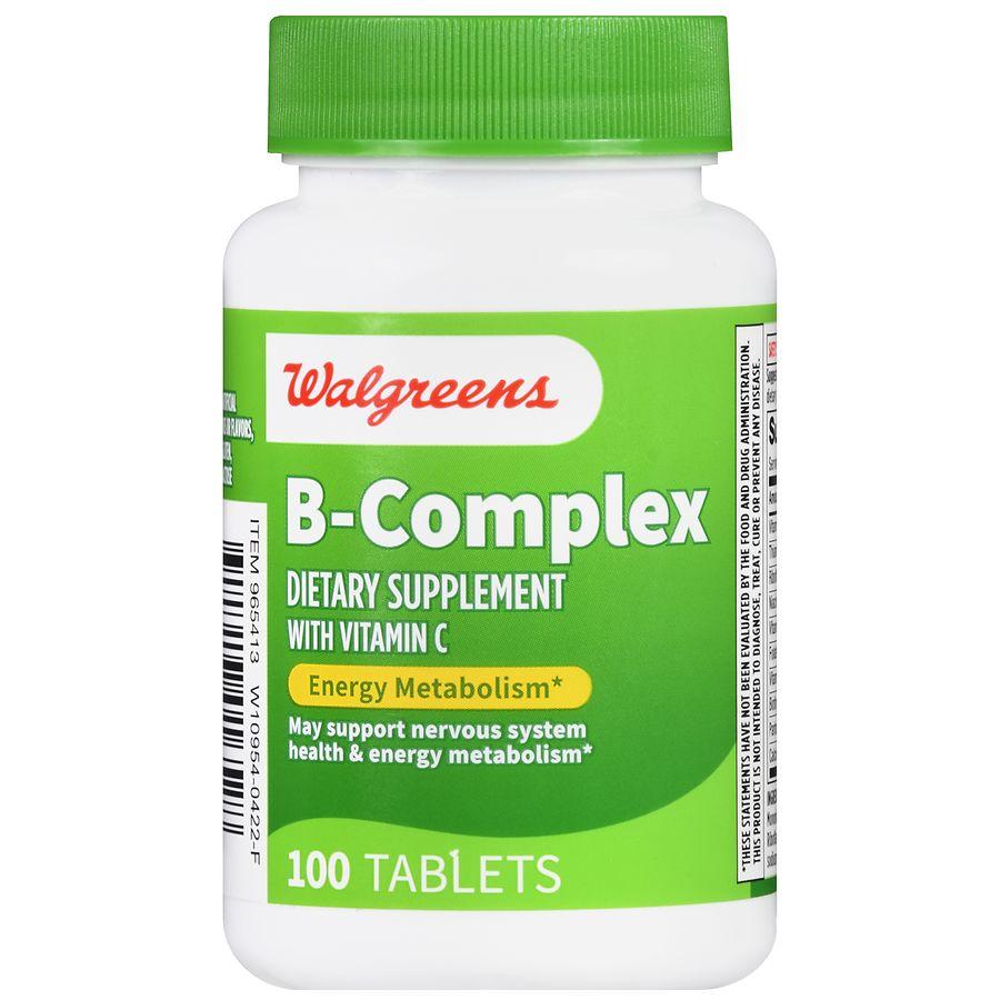 Walgreens B-Complex with Vitamin C Tablets (100 days)