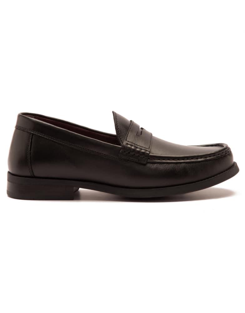 Thomas Crick THOMAS CRICK 'LAKELAND' men's slip-on formal leather loafer shoes in black