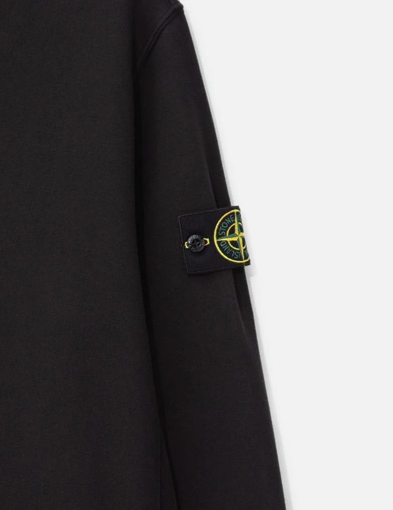 Stone Island Brushed Organic Cotton Fleece Sweatshirt With Ribbed Insert 6