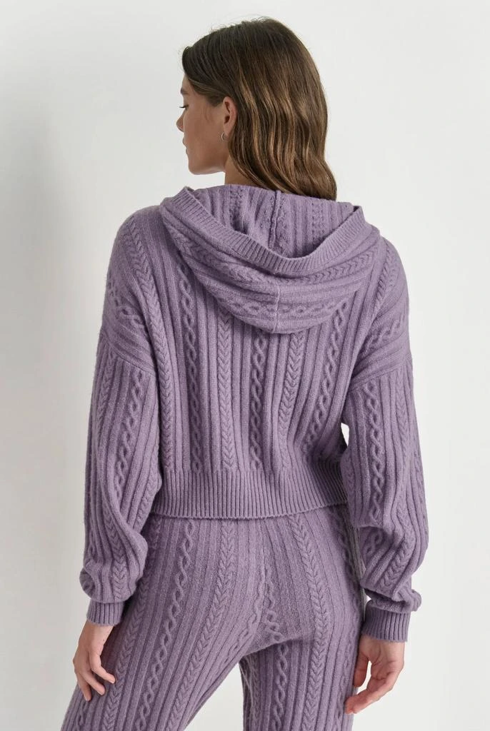 DKNY COZY CABLE SWEATER HOODIE 3