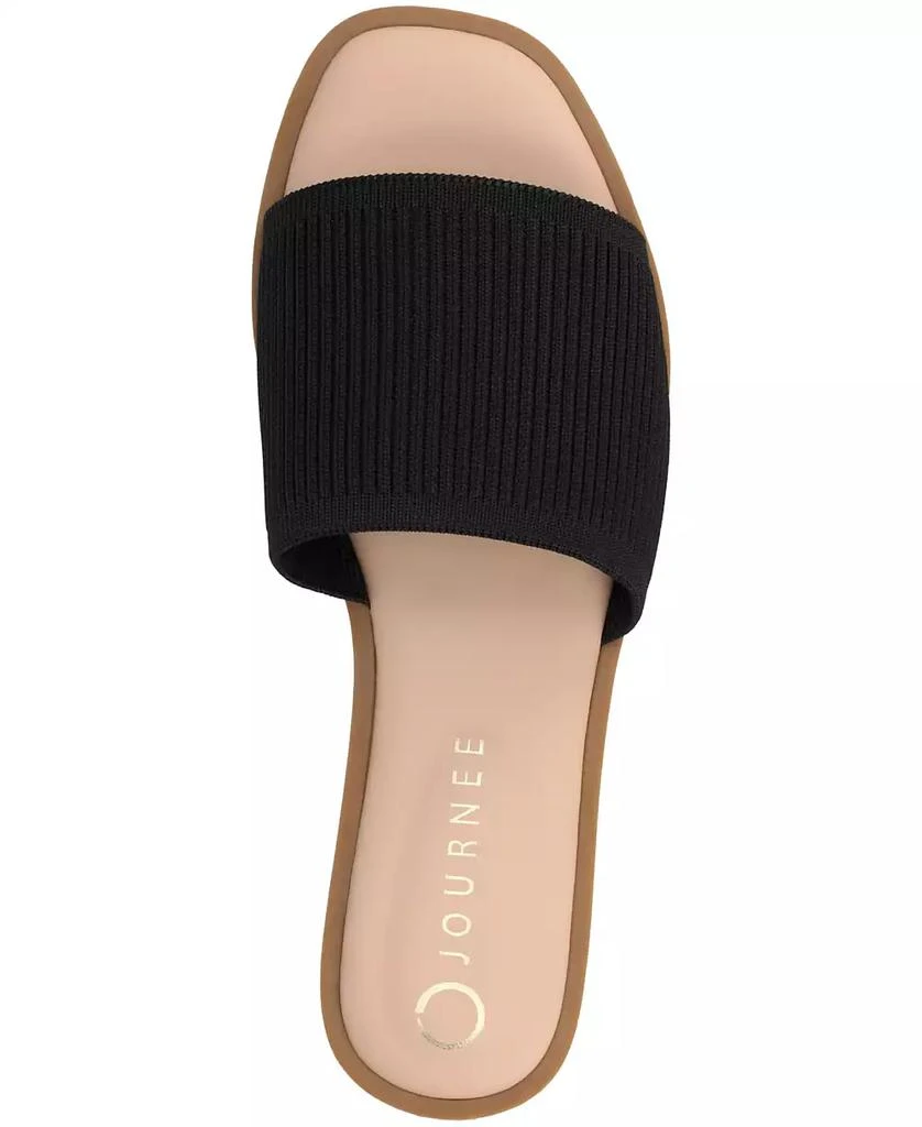Journee Collection Women's Prisilla Single Band Slide Flat Sandals 4
