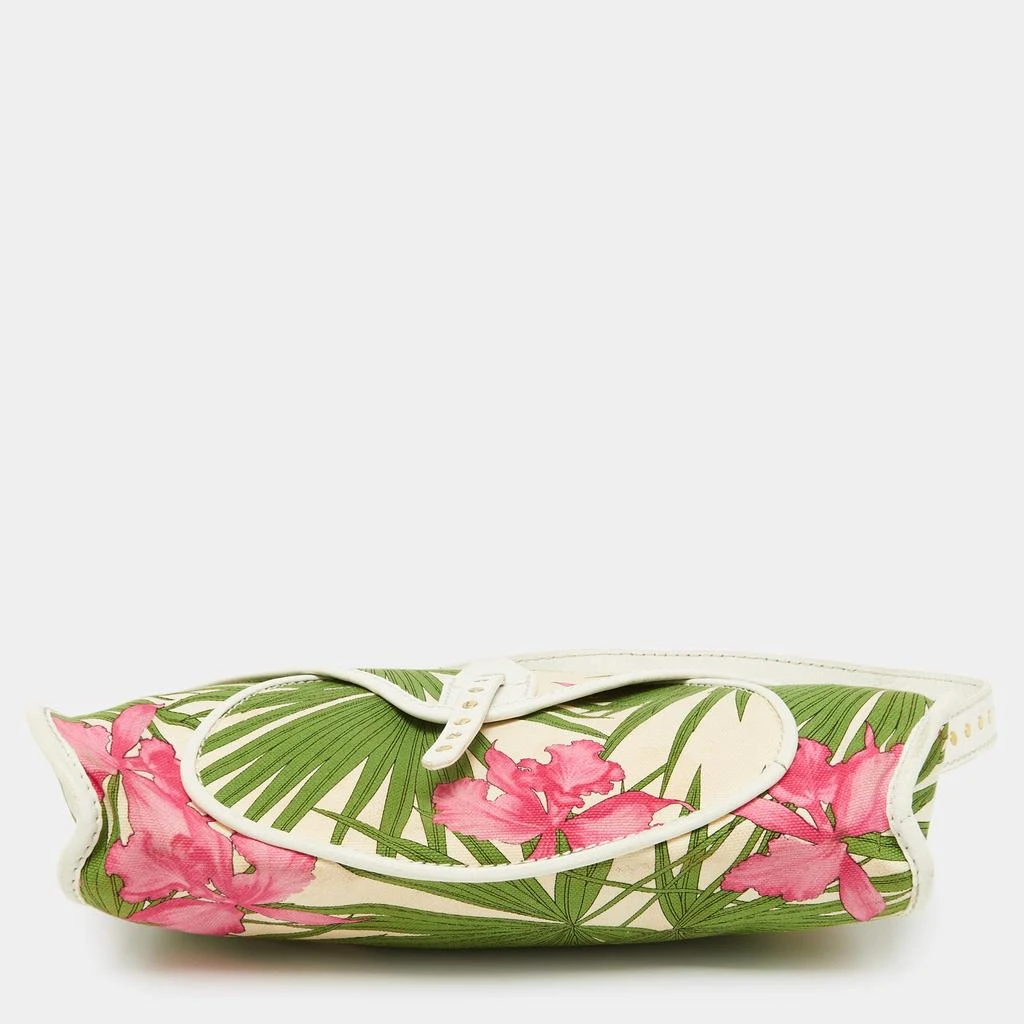 Celine Celine Multicolor Tropical Print Canvas and Leather Shoulder Bag 14