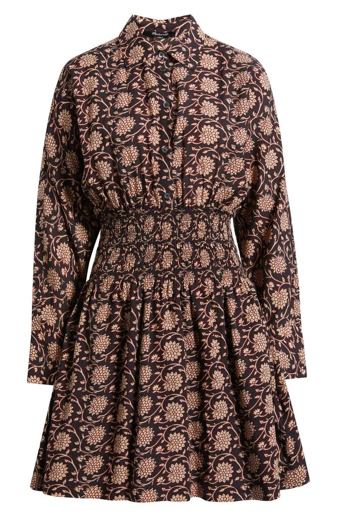 Madewell Shirred Floral Mini Shirtdress 5