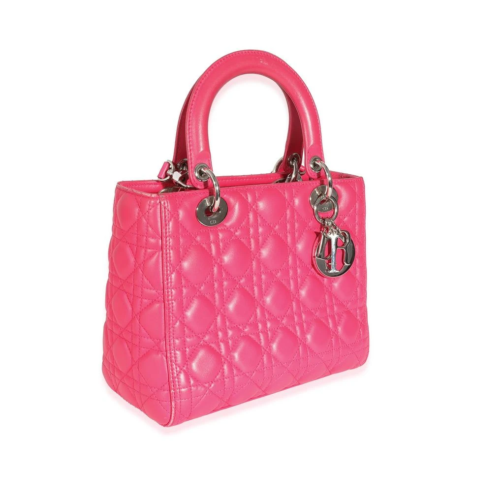 Dior Christian Dior Pink Cannage Lambskin Medium Lady Dior 4