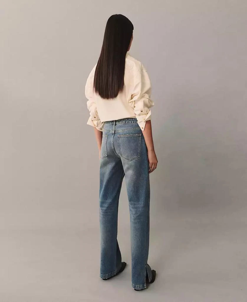 Mango Women's Sequins Under Slits Jeans 6