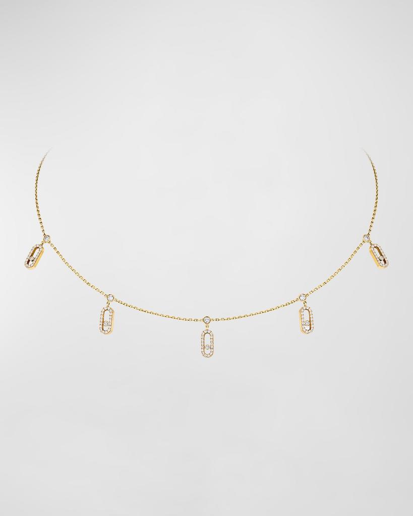 Messika Move Uno Charm Choker Necklace in 18K Yellow Gold