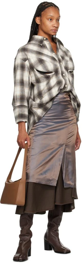 AESTHER EKME Brown Soft Baguette Bag 4