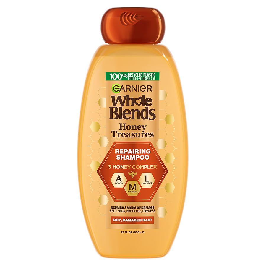 Garnier Whole Blends Honey Treasures Repairing Shampoo, Dry, Damaged Hair