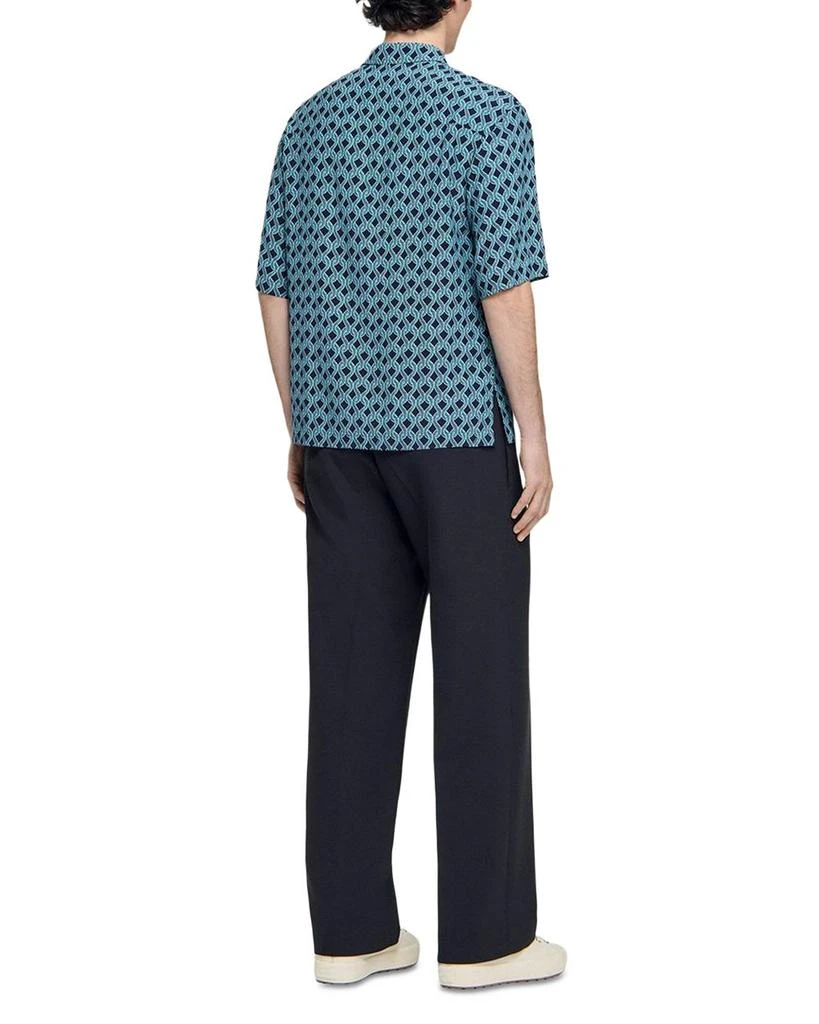 Sandro Printed Short Sleeve Shirt 4
