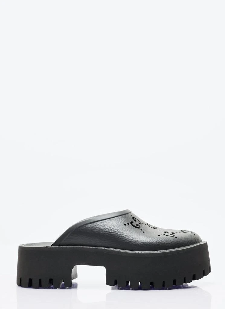 Gucci Perforated G Platform Mules 1