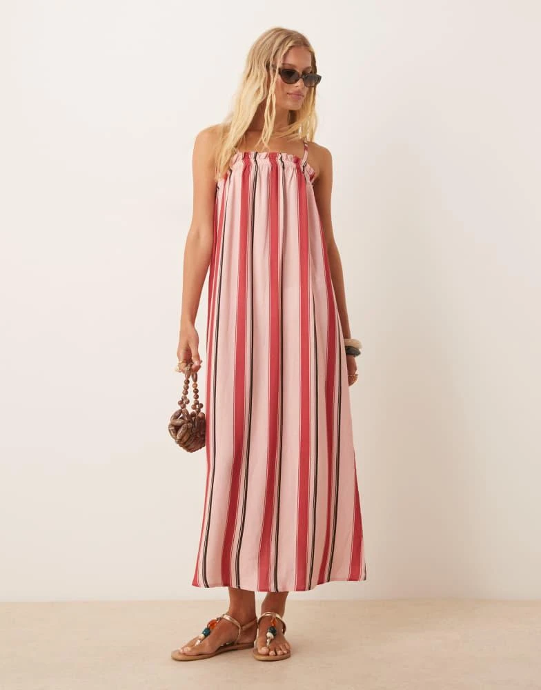 ASOS DESIGN trapeze maxi cami dress in pink stripe  On Sale Now with Up to  50% Off | Discover Exclusive Deals & Savings at BeyondStyle  Authentic  ASOS Home|women with Limited-Time