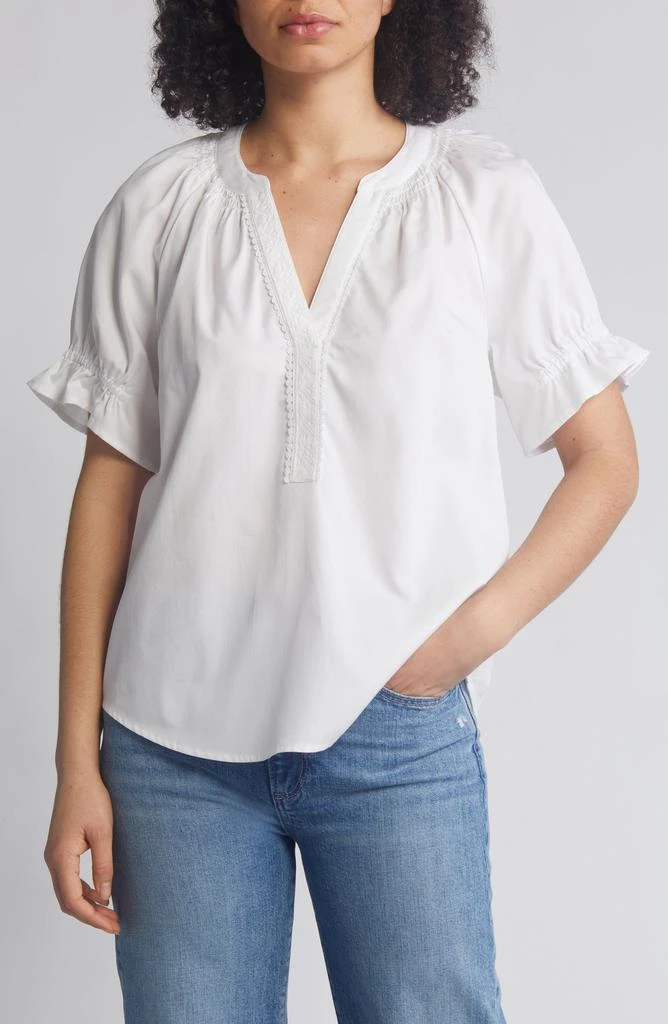 Wit & Wisdom Split Neck Top 1