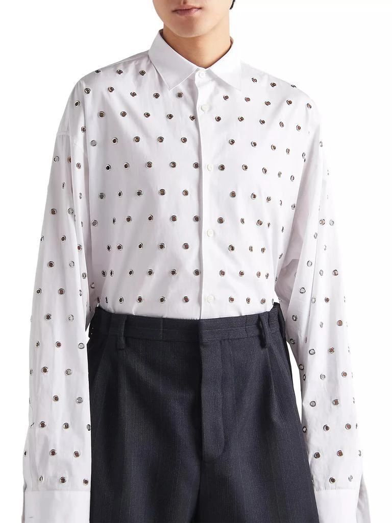Prada Cotton Shirt with Grommets 4