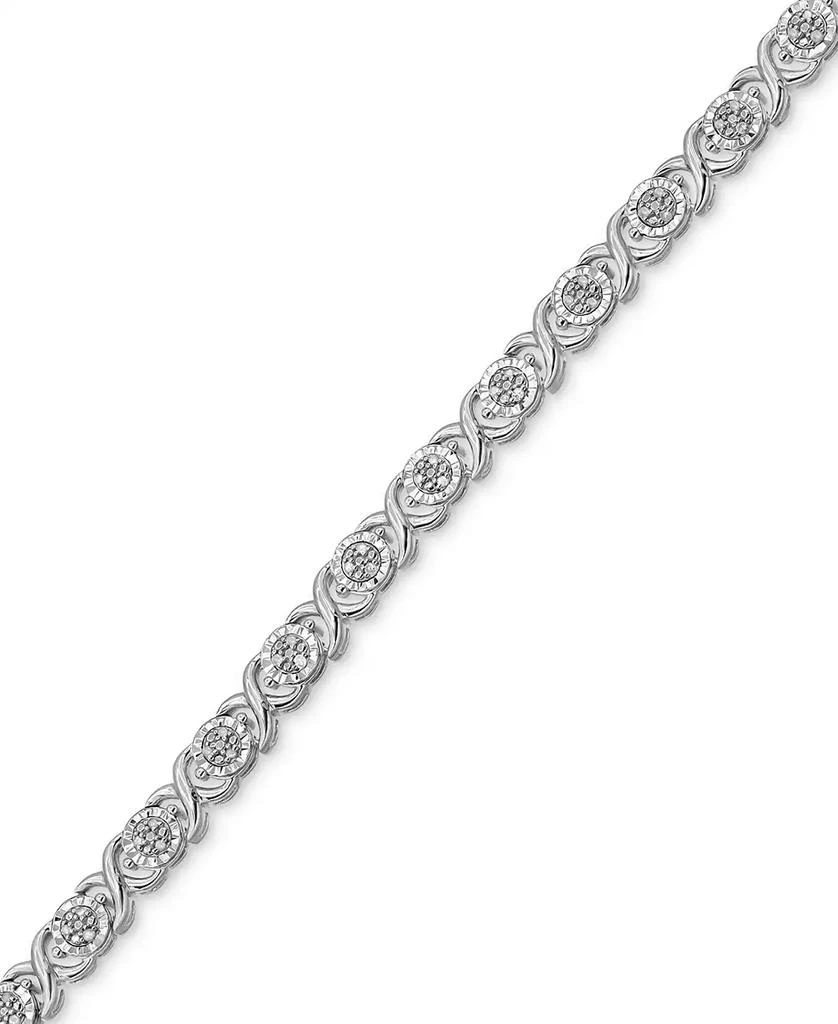 Macy's Diamond Link Bracelet (1/4 ct. t.w.) in Sterling Silver or 14k Yellow Gold Over Sterling Silver 4