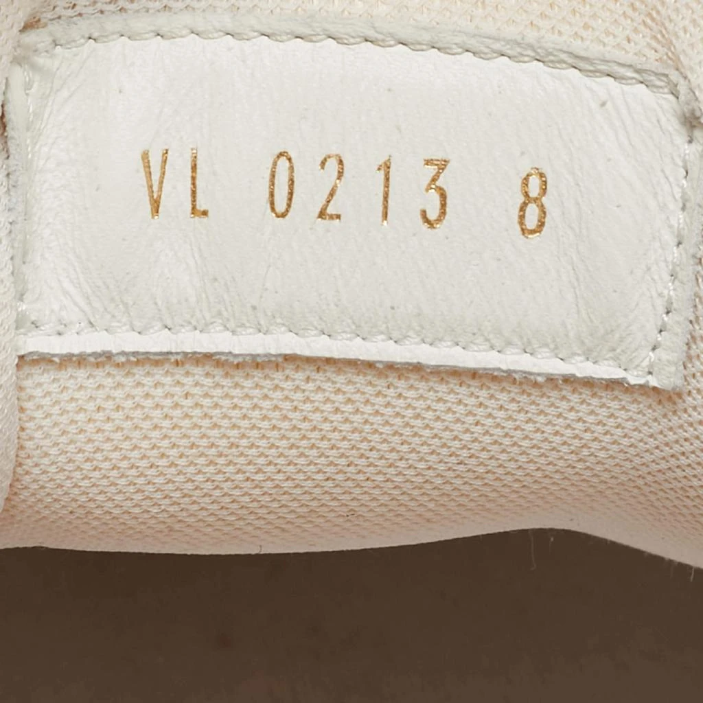 Louis Vuitton Louis Vuitton White/Pink Monogram Leather LV Trainer Sneakers Size 42  8