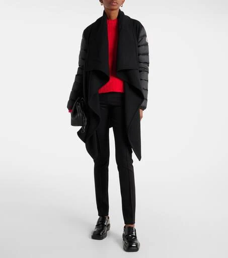 Moncler Down-paneled wool-blend coat 2
