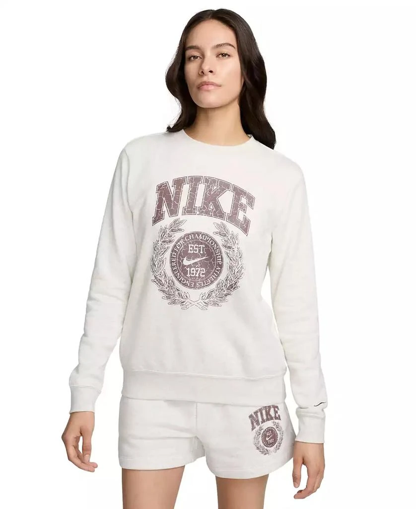 NIKE Women's Sportswear Club Crewneck Fleece Sweatshirt 1