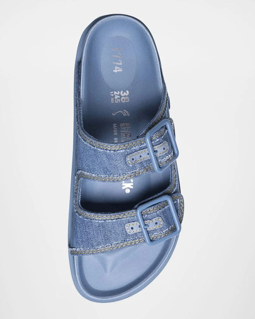 1774 Birkenstock Arizona Denim Dual-Buckle Slide Sandals 2