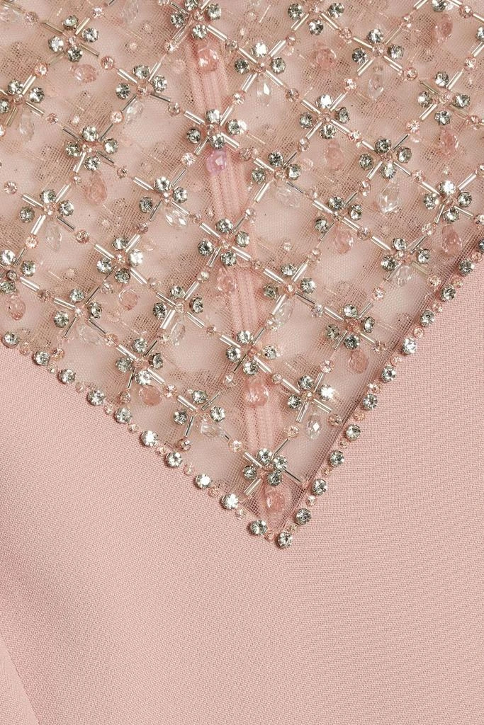 Jenny Packham Embellished tulle-paneled crepe gown 4