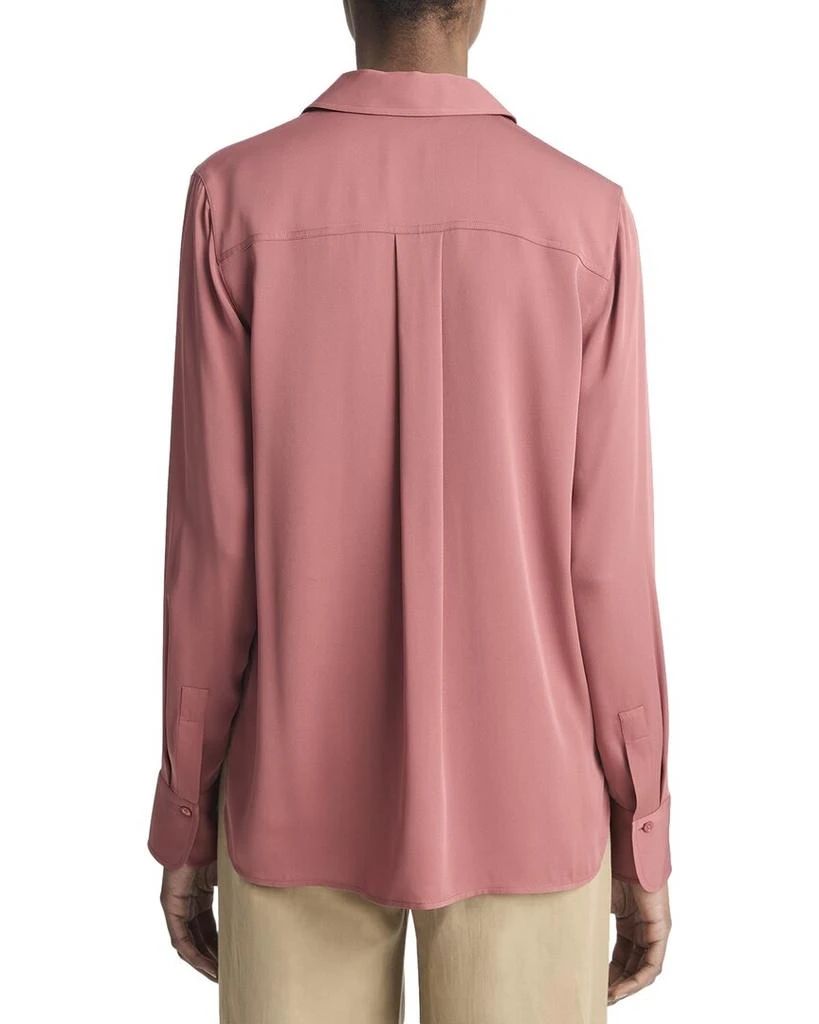 Vince Slim Fitted Silk-Blend Blouse 2