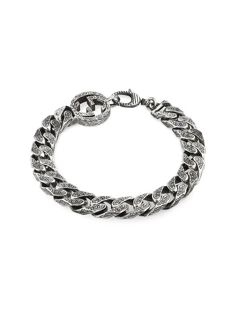 Gucci Unisex Interlocking Sterling Silver Bracelet 1