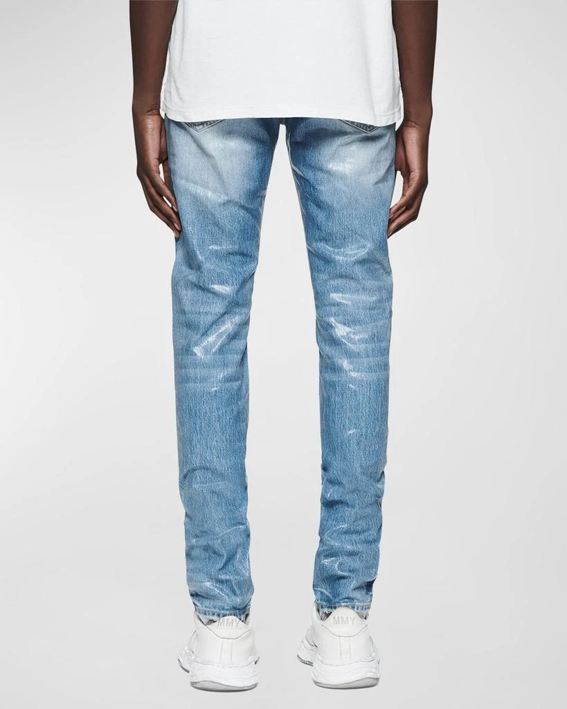 PURPLE Men's Skinny Coated Jeans 2