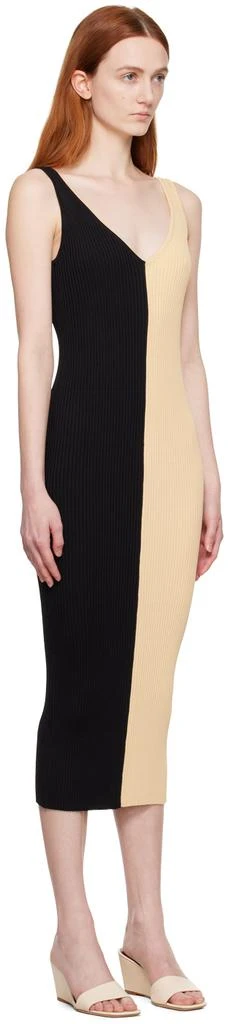 Staud Tan & Black Dana Midi Dress 2