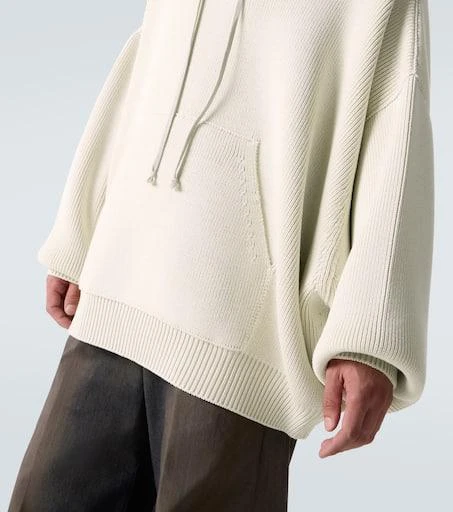 Rick Owens Hun ribbed-knit virgin wool hoodie 6
