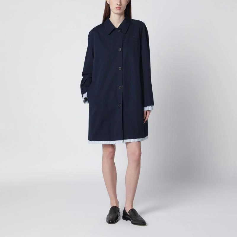 Miu Miu Blue cotton overcoat