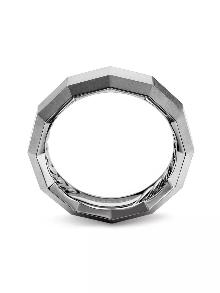 David Yurman Faceted Band Ring in Grey Titanium 4