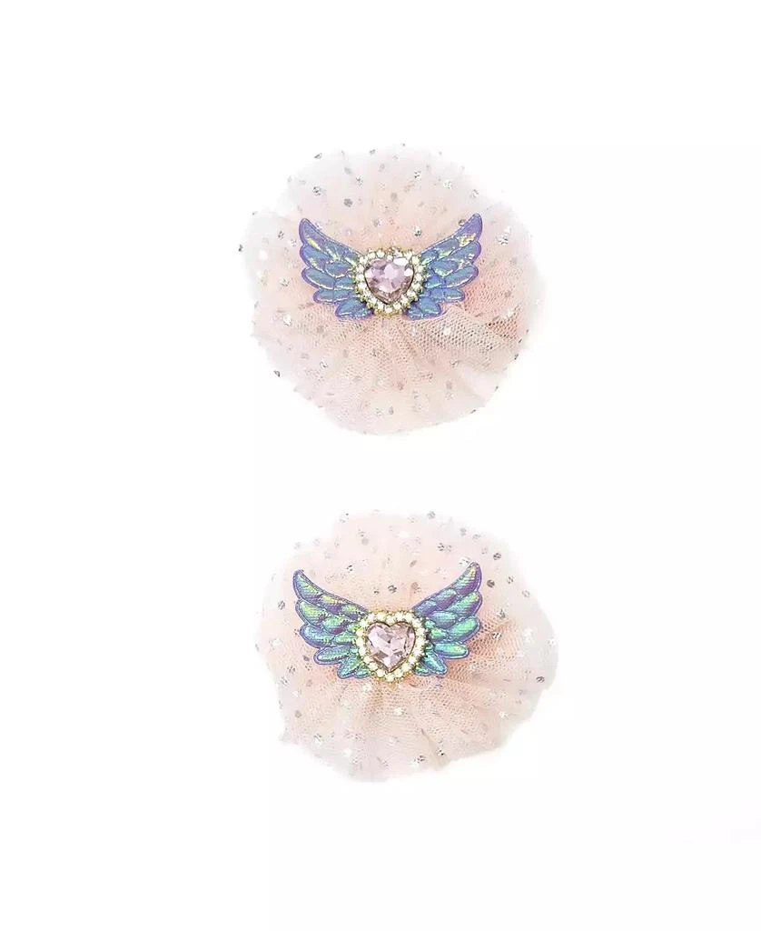 Puttisu Girls 2pc Angel Sparkle Wings Clip Set